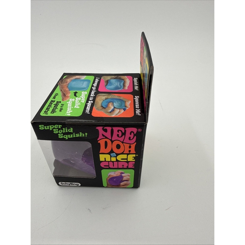 Nee Doh Nice Cube Super Solid Squish Squeeze Ball Purple Squish Purple - Picture 4 of 5